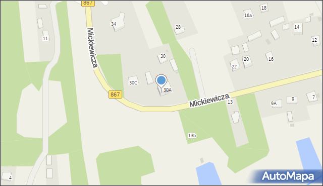 Horyniec-Zdrój, Mickiewicza Adama, 30B, mapa Horyniec-Zdrój