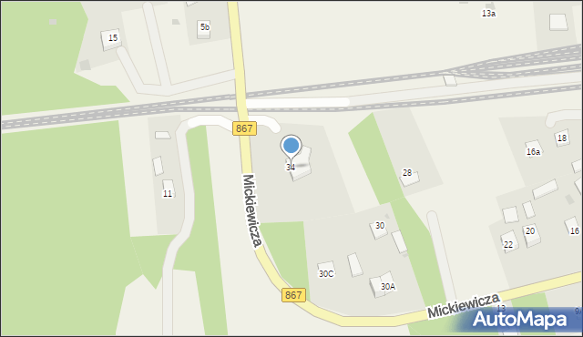 Horyniec-Zdrój, Mickiewicza Adama, 34, mapa Horyniec-Zdrój