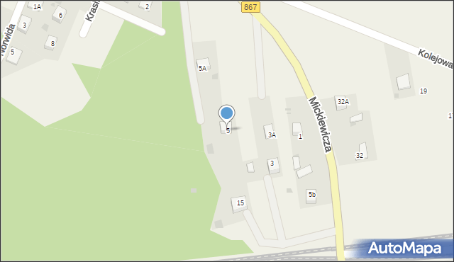 Horyniec-Zdrój, Mickiewicza Adama, 5, mapa Horyniec-Zdrój