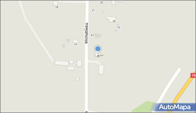 Hrubieszów, Michałówka, 45, mapa Hrubieszów