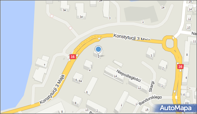 Iława, Mierosławskiego Ludwika, gen., 2, mapa Iława