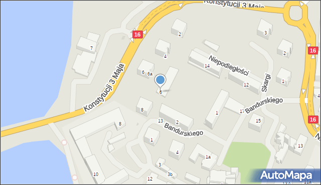 Iława, Mierosławskiego Ludwika, gen., 6, mapa Iława