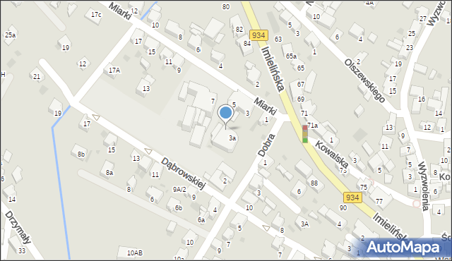 Imielin, Miarki Karola, 5a, mapa Imielin