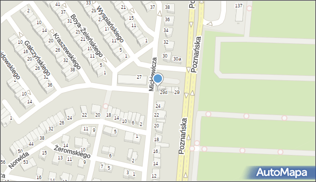 Inowrocław, Mickiewicza Adama, 29f, mapa Inowrocławia