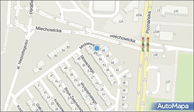 Inowrocław, Mickiewicza Adama, 63, mapa Inowrocławia