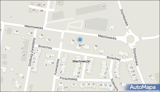 Inowrocław, Miechowicka, 56, mapa Inowrocławia