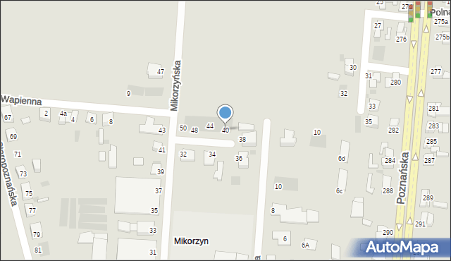 Inowrocław, Mikorzyńska, 40, mapa Inowrocławia