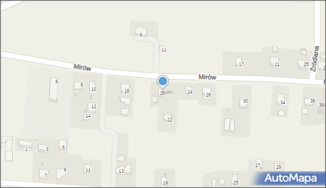 Iskrzyczyn, Mirów, 20, mapa Iskrzyczyn