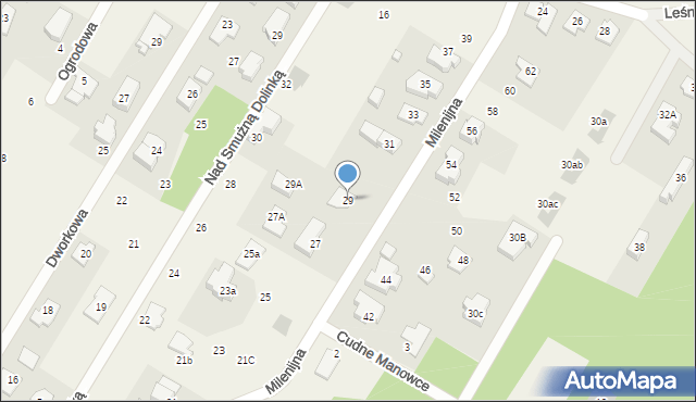 Jabłonna, Milenijna, 29, mapa Jabłonna