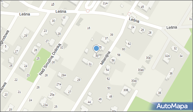 Jabłonna, Milenijna, 33, mapa Jabłonna