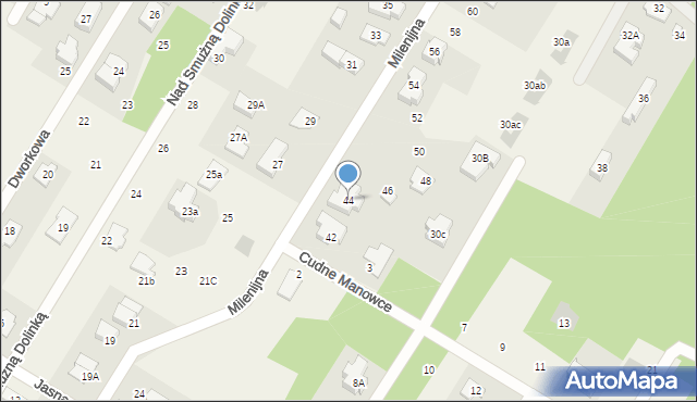 Jabłonna, Milenijna, 44, mapa Jabłonna