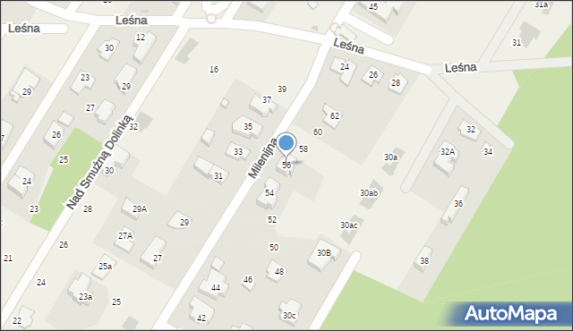 Jabłonna, Milenijna, 56, mapa Jabłonna