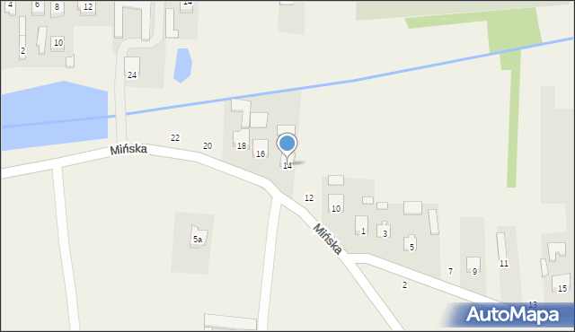 Jakubów, Mińska, 14, mapa Jakubów