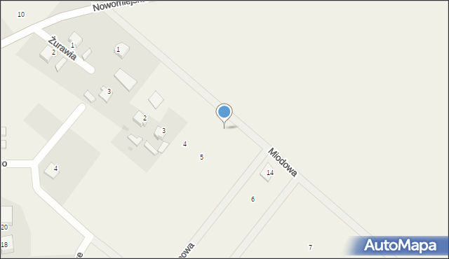 Jamielnik, Miodowa, 10, mapa Jamielnik