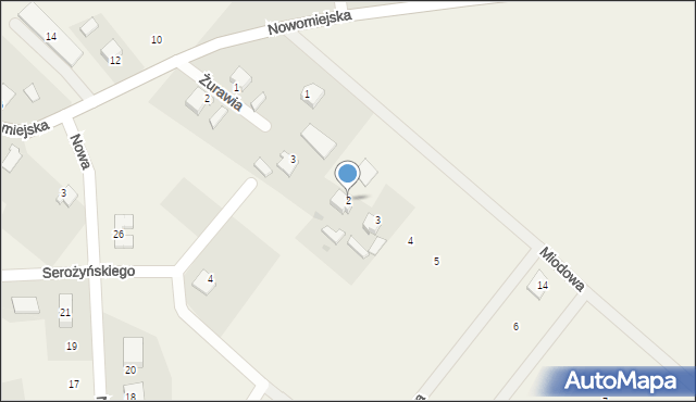 Jamielnik, Miodowa, 2, mapa Jamielnik