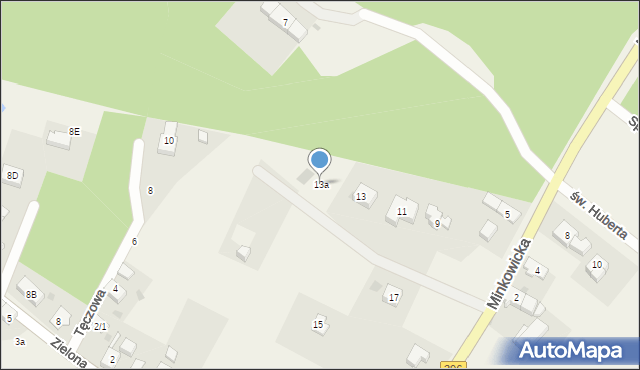 Janików, Minkowicka, 13a, mapa Janików