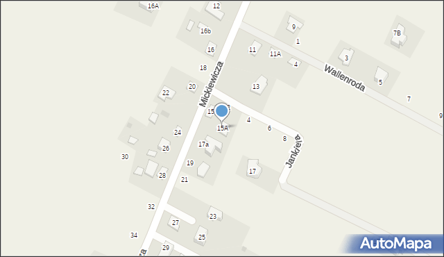 Janów, Mickiewicza Adama, 15A, mapa Janów