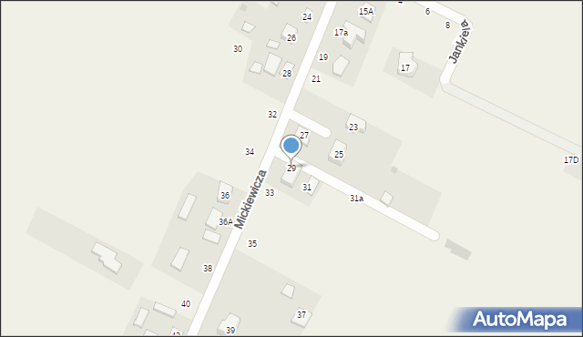 Janów, Mickiewicza Adama, 29, mapa Janów