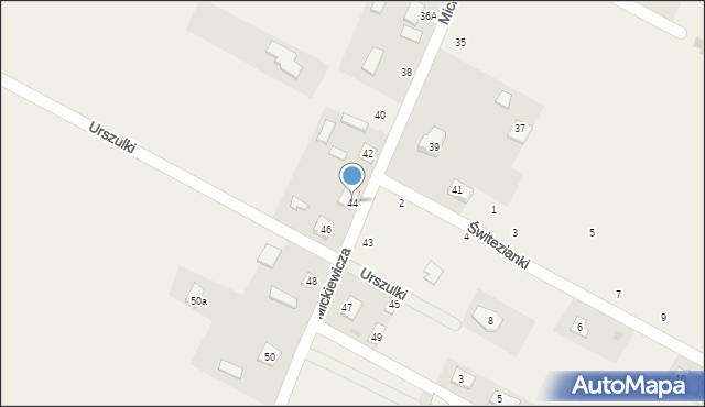 Janów, Mickiewicza Adama, 44, mapa Janów