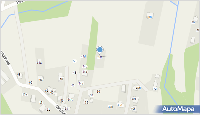 Janowice, Miodowa, 44f, mapa Janowice