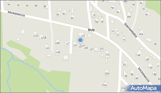 Jasło, Mickiewicza Adama, 111, mapa Jasła