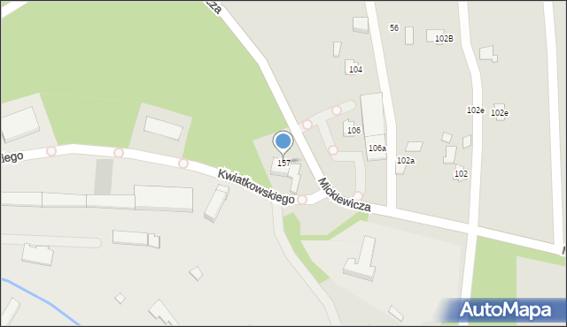 Jasło, Mickiewicza Adama, 157, mapa Jasła