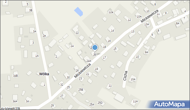 Jastkowice, Mickiewicza Adama, 20, mapa Jastkowice