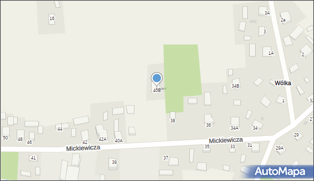 Jastkowice, Mickiewicza Adama, 40B, mapa Jastkowice