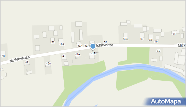 Jastkowice, Mickiewicza Adama, 41B, mapa Jastkowice