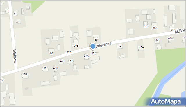 Jastkowice, Mickiewicza Adama, 47, mapa Jastkowice