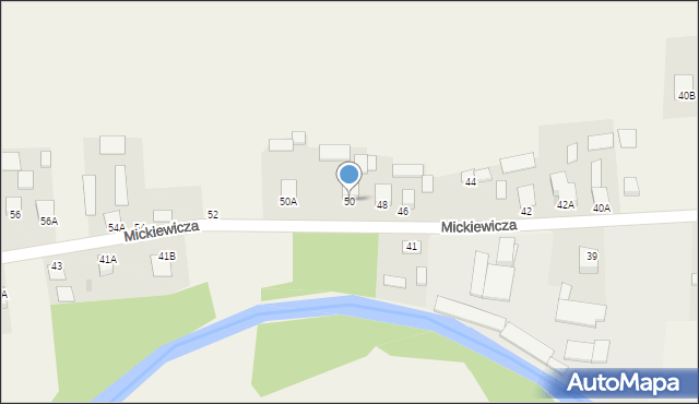 Jastkowice, Mickiewicza Adama, 50, mapa Jastkowice