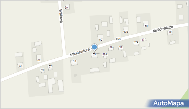 Jastkowice, Mickiewicza Adama, 55, mapa Jastkowice