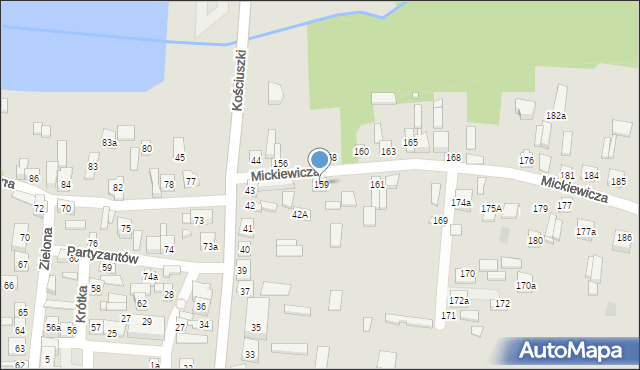 Jastrząb, Mickiewicza Adama, 159, mapa Jastrząb