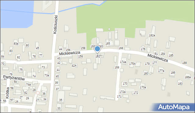 Jastrząb, Mickiewicza Adama, 161, mapa Jastrząb