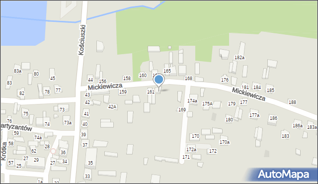 Jastrząb, Mickiewicza Adama, 164, mapa Jastrząb