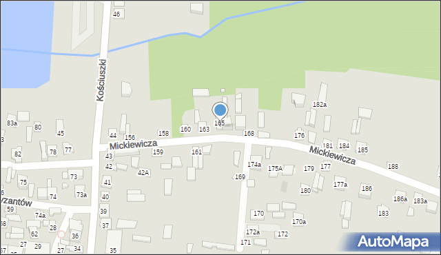 Jastrząb, Mickiewicza Adama, 166, mapa Jastrząb