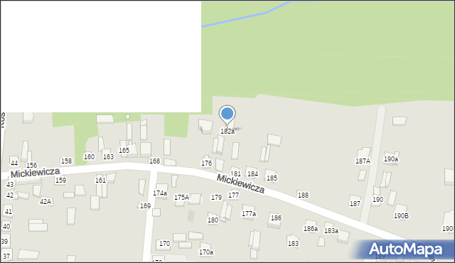 Jastrząb, Mickiewicza Adama, 182a, mapa Jastrząb