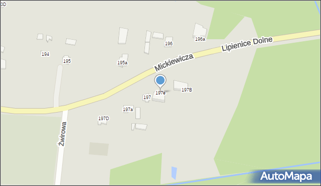 Jastrząb, Mickiewicza Adama, 197e, mapa Jastrząb