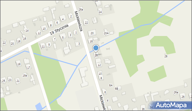 Jastrząb, Mickiewicza Adama, 16, mapa Jastrząb