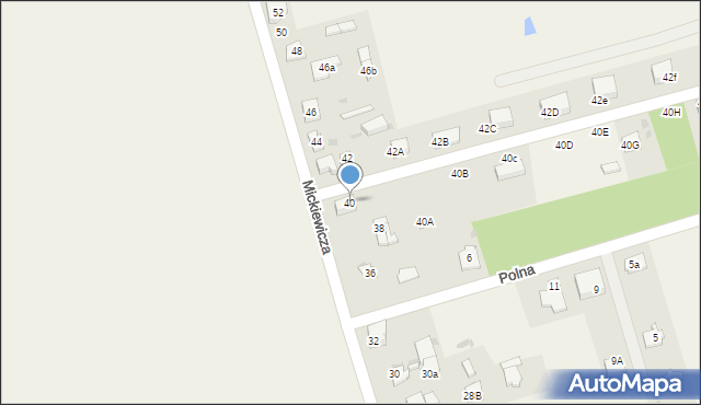 Jastrząb, Mickiewicza Adama, 40, mapa Jastrząb