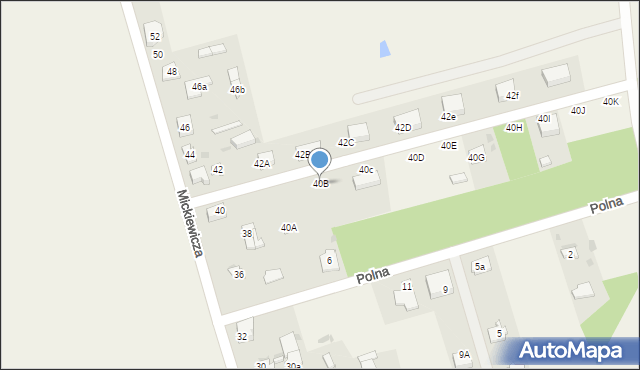 Jastrząb, Mickiewicza Adama, 40B, mapa Jastrząb