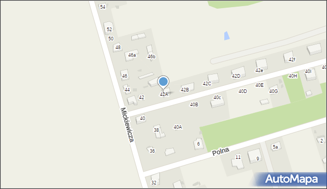 Jastrząb, Mickiewicza Adama, 42A, mapa Jastrząb