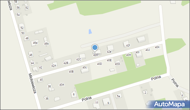 Jastrząb, Mickiewicza Adama, 42D, mapa Jastrząb