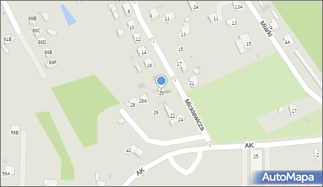 Jastrzębie-Zdrój, Mickiewicza Adama, 20, mapa Jastrzębie-Zdrój