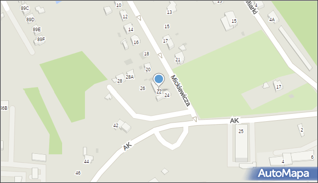 Jastrzębie-Zdrój, Mickiewicza Adama, 22, mapa Jastrzębie-Zdrój