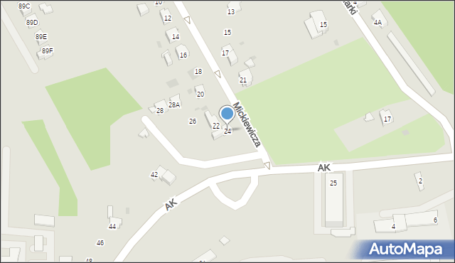 Jastrzębie-Zdrój, Mickiewicza Adama, 24, mapa Jastrzębie-Zdrój