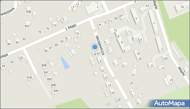 Jastrzębie-Zdrój, Mickiewicza Adama, 6, mapa Jastrzębie-Zdrój