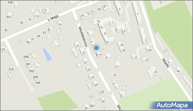 Jastrzębie-Zdrój, Mickiewicza Adama, 9, mapa Jastrzębie-Zdrój