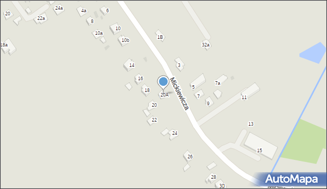 Jedlicze, Mickiewicza Adama, 20A, mapa Jedlicze