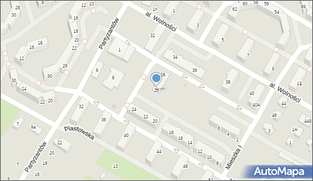 Jelcz-Laskowice, Mieszka I, 26, mapa Jelcz-Laskowice